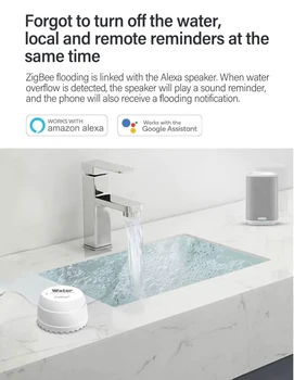CORUI Tuya Zigbee Ūdens Noplūdes Detektors Smart Home Ūdens Plūdu Sensors Darbu Ar Tuya Zigbee Vārti Atbalstu Smartlife APP